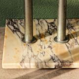 Art Deco console in onyx and steel