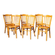 6 bistro chairs in curved beech from the 70s