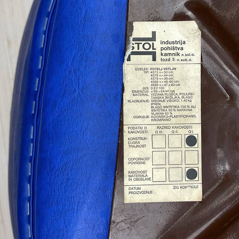 Set of mid-century office chairs by Stol Kamnik, Yugoslavia, 1980s Set of 2