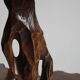 Wooden tree trunk organic carved plant stand side table, 1950s.