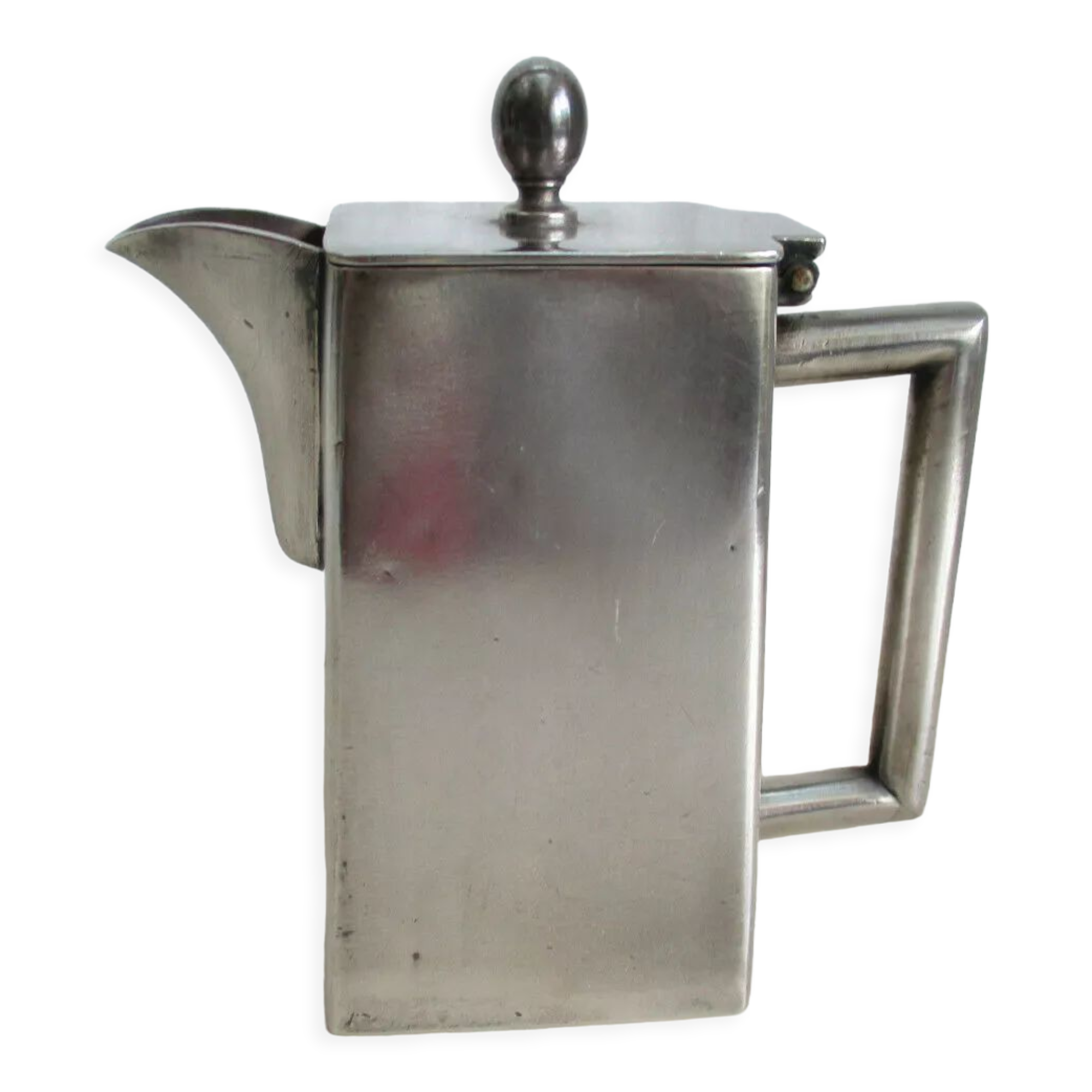 Silver metal coffee maker by B.Bohrmann for Hof Baden-Baden Frankfurt