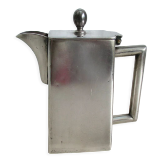 Silver metal coffee maker by B.Bohrmann for Hof Baden-Baden Frankfurt