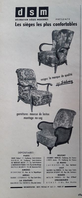 Pair of vintage 1950 armchairs