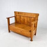 Pine Wooden Hall Bench, 1970s
