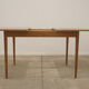 Table à manger pliante en noyer entièrement rénovée, années 1970, Tchécoslovaquie