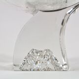 Vintage crystal ice bucket and Silver plated handle