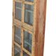 Burmese teak showcase with original beige & blue patina