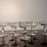 Baccarat and Meisenthal cut glasses 8p.