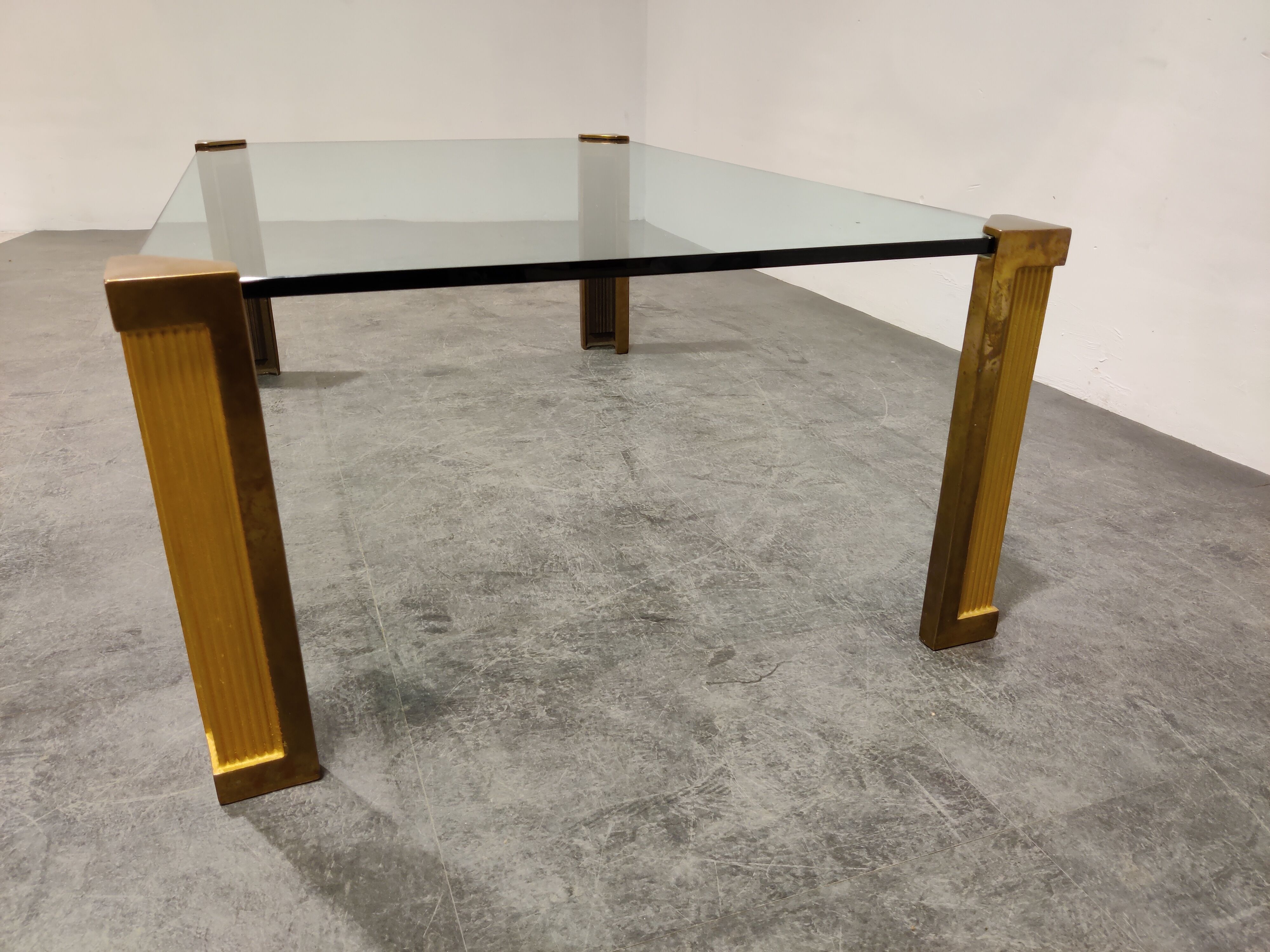 Bronze coffee table by Peter Ghyczy 1970s