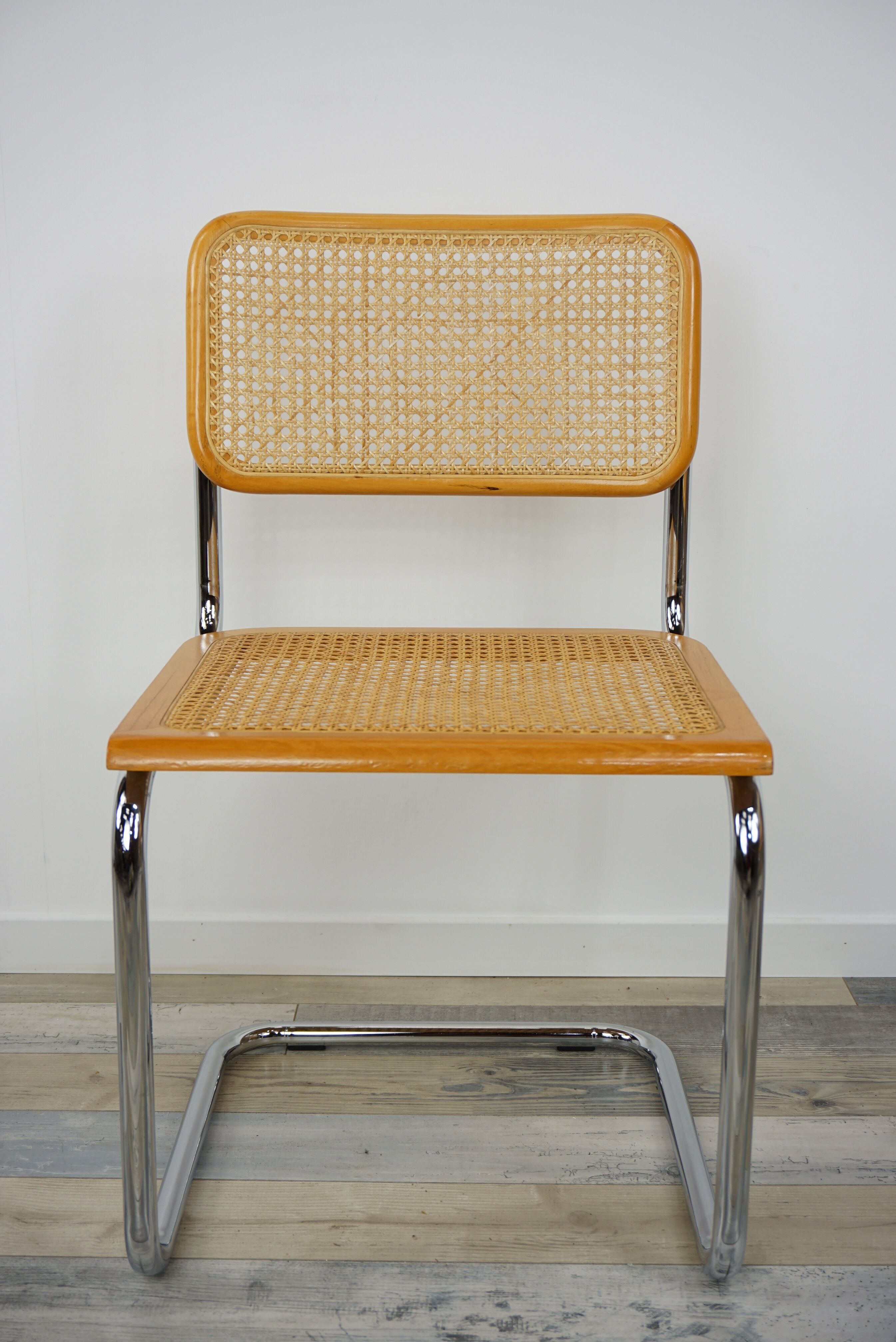 Following 4 B32 Marcel Breuer Cesca chairs