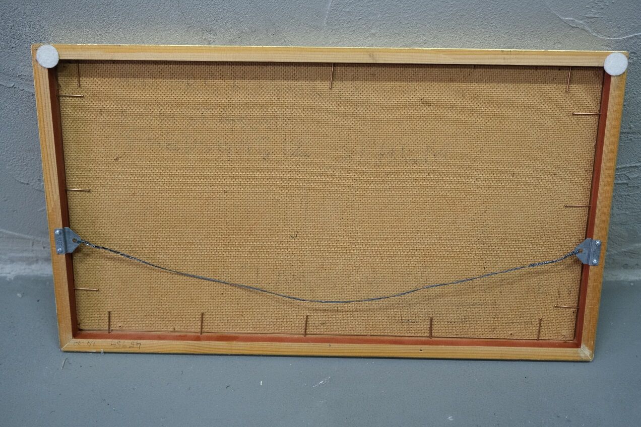 Peinture suédoise, années 1960, huile sur toile, Anders Fogelin (1933-1982)