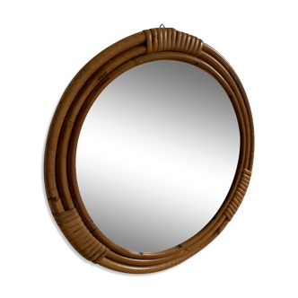 Miroir rotin 33cm