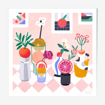 Print "Citrus fruits and vases"