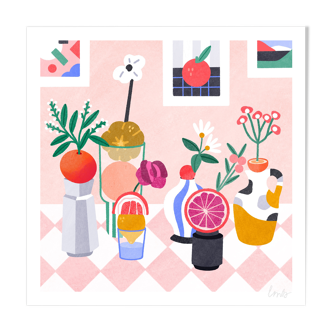 Print "Citrus fruits and vases"