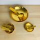 Cup and 8 Inalta France dessert cups in gold metal