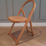 Suite of 4 Arca folding chairs by Gigi Sabadin for Crassevig 1970s