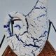 Blue and white ceramic pitcher
