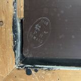 Grand miroir Venitien aux Cygnes, Glace Murano du XIXe siècle biseauté 133