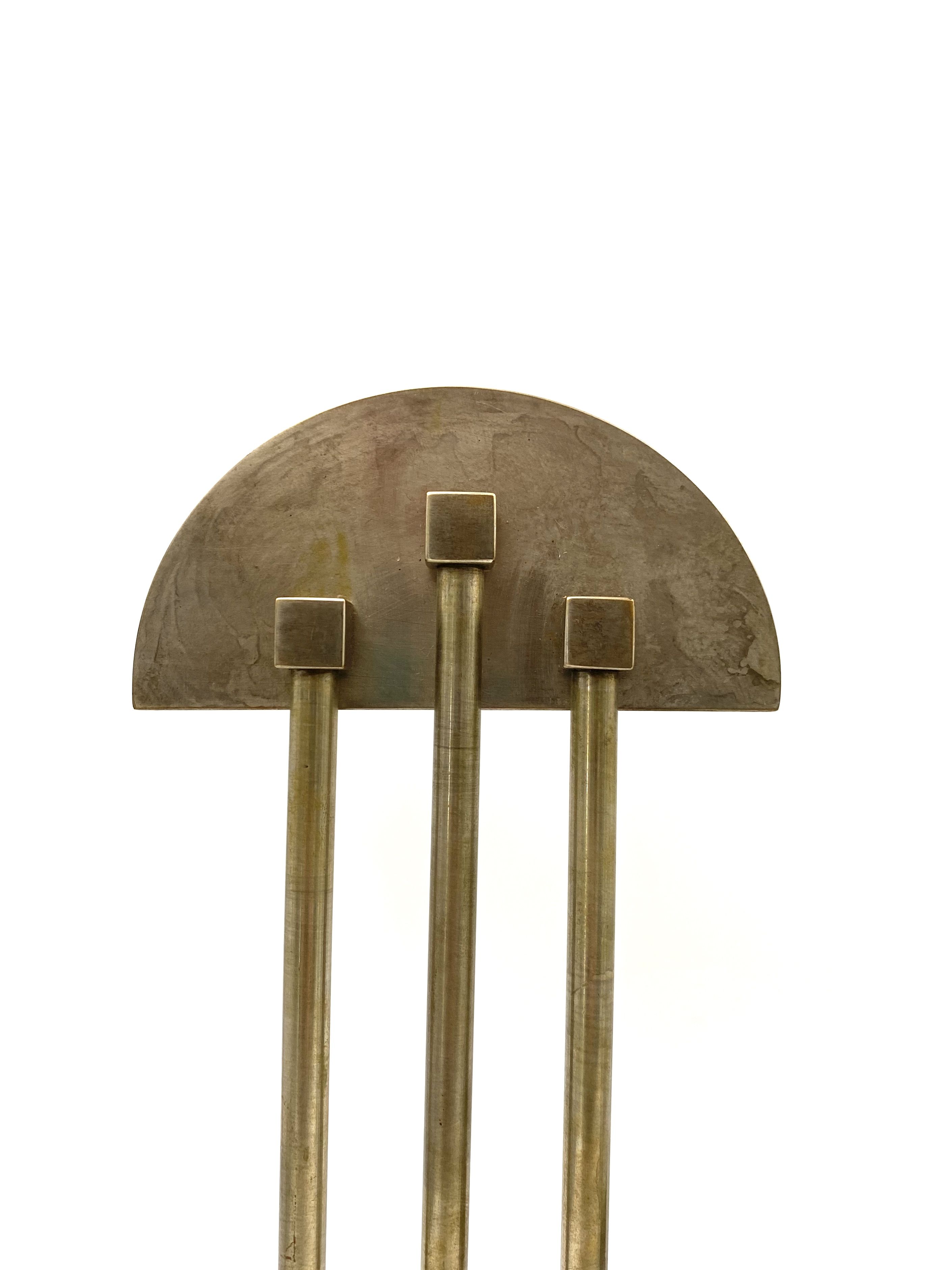 Diamant Art Studio Pair of Bauhaus cubist shaped Lamps. Marked 'New York 1938' & Numbered