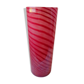 Spiral blown glass vase