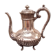 Silver metal teapot