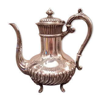 Silver metal teapot