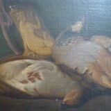 Oil on canvas still life game nineteenth