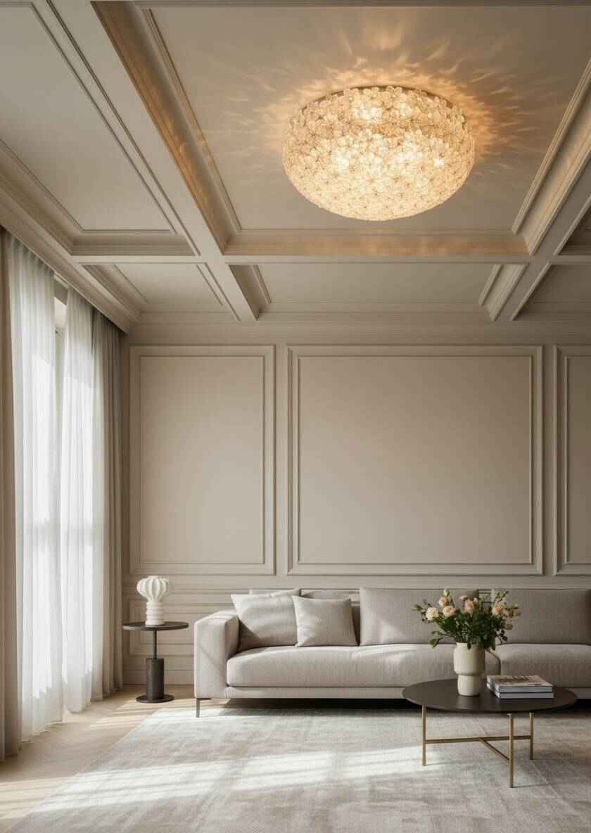 Plafonnier en verre de Murano en forme de fleur extra large par Archimede Seguso, années 1960.