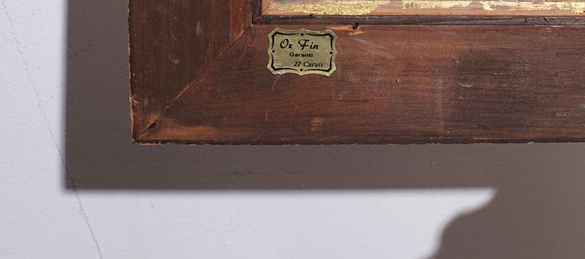 Portrait man pastel 1818 in gold frame