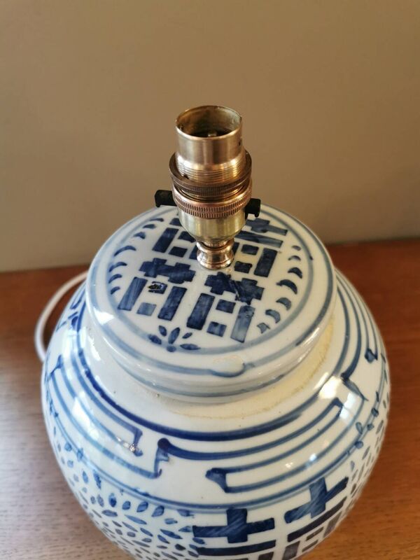 Pied de lampe asiatique ancien pot à gingembre