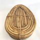 Rattan and brass basket, 1970s