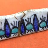 1920-1940 3 Ceramic Knife Holders Tunisian Nabeul el-Kh Workshop