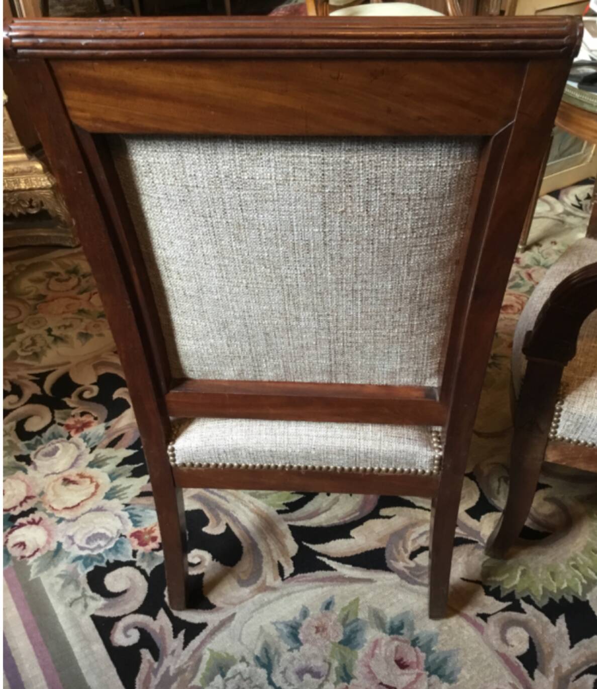 Pair of Directoire period mahogany armchairs