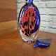Blown glass bottle signed GAMBIER 1993