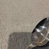 6 silver-plated metal dessert spoons by Christofle Marly, 19.6 cm.