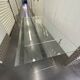 Chromed steel and glass trestle desk circa 1970
