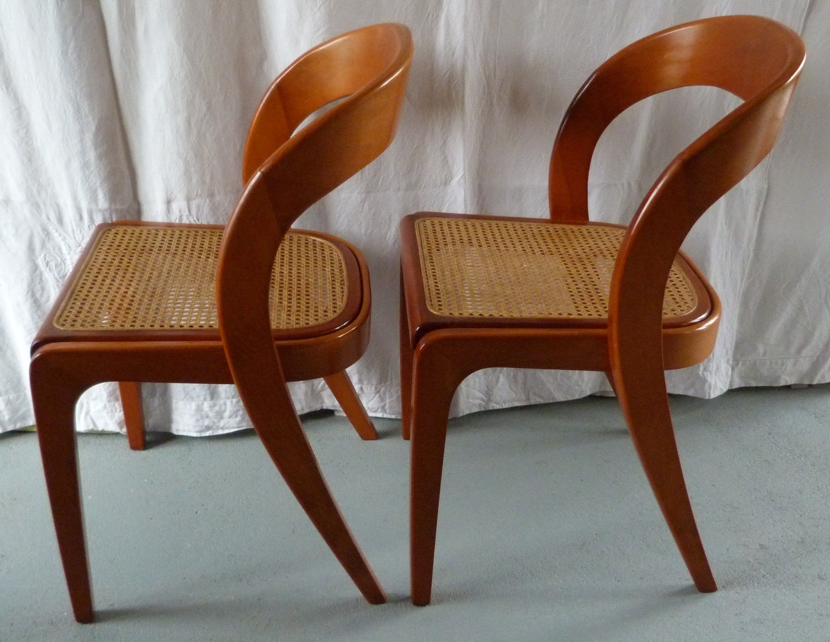 Pair of Baumann gondola chairs