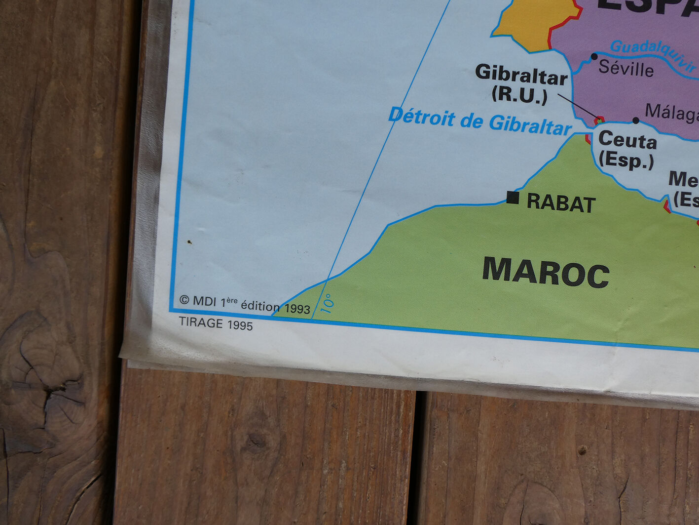 School map poster vintage Europe edition MDI - Old poster