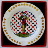 Porcelain ashtray "bone china" centered "Joker"
