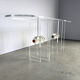 Table console en laiton et lucite, années 1970