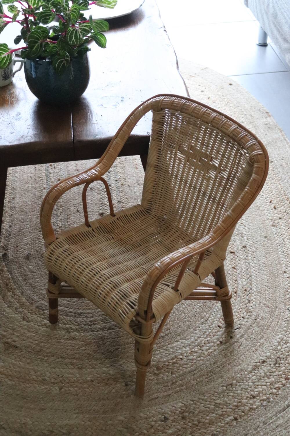 Children's rattan armchair