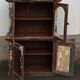 Armoire vitrée en bois ancienne patinée