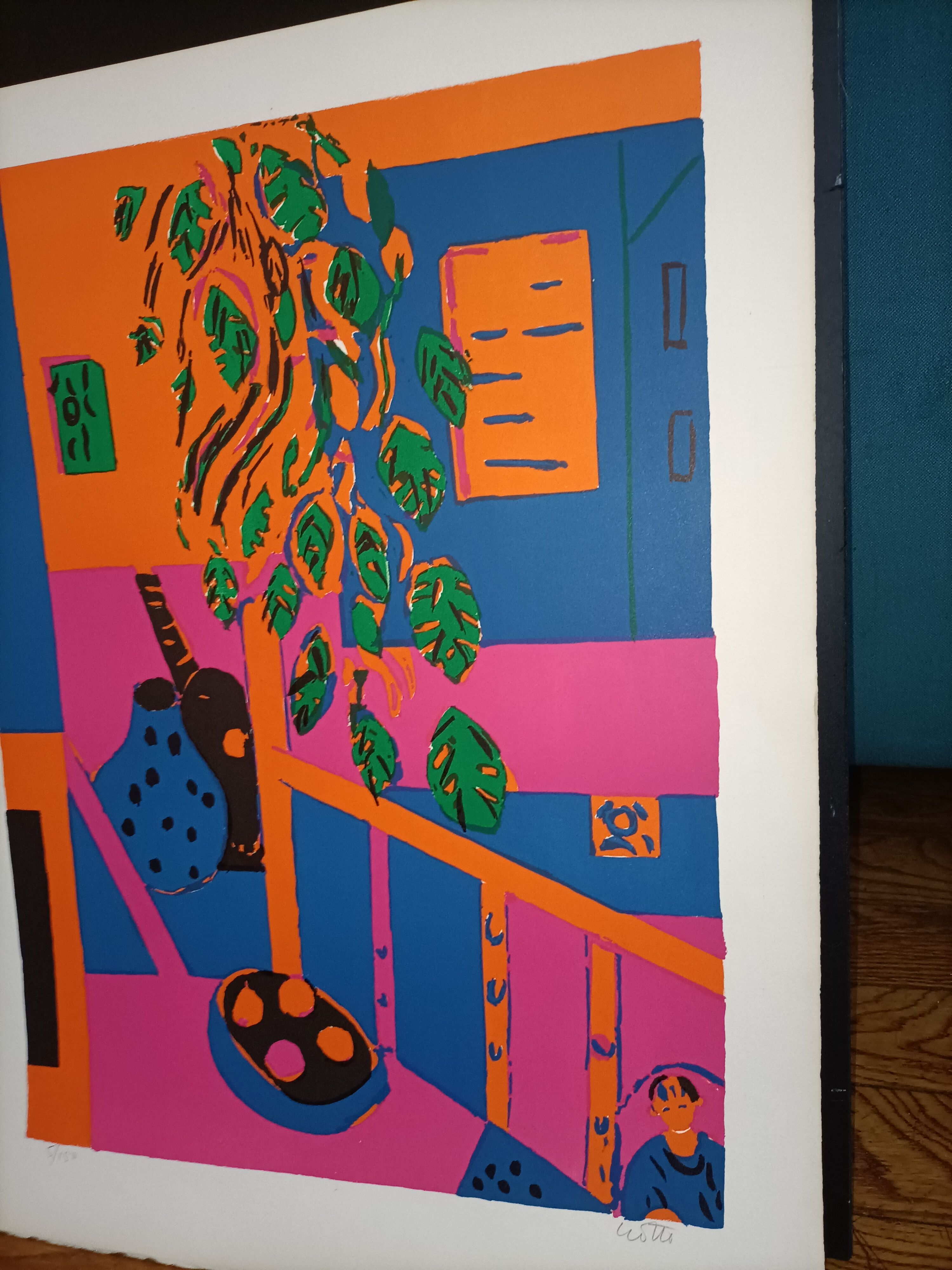 Numbered and signed lithograph by Paul Crotto "Interior View"