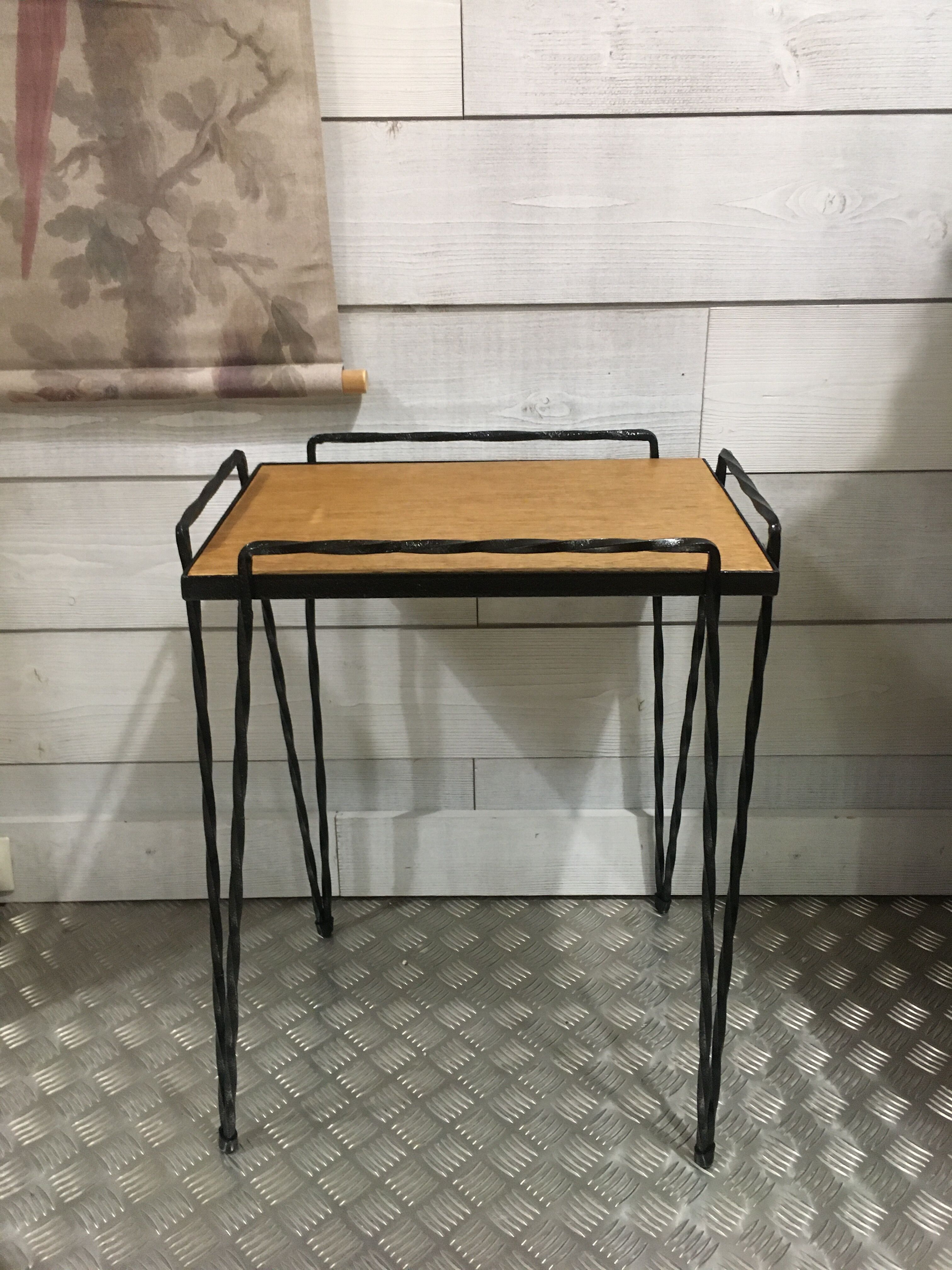 Wrought iron side table