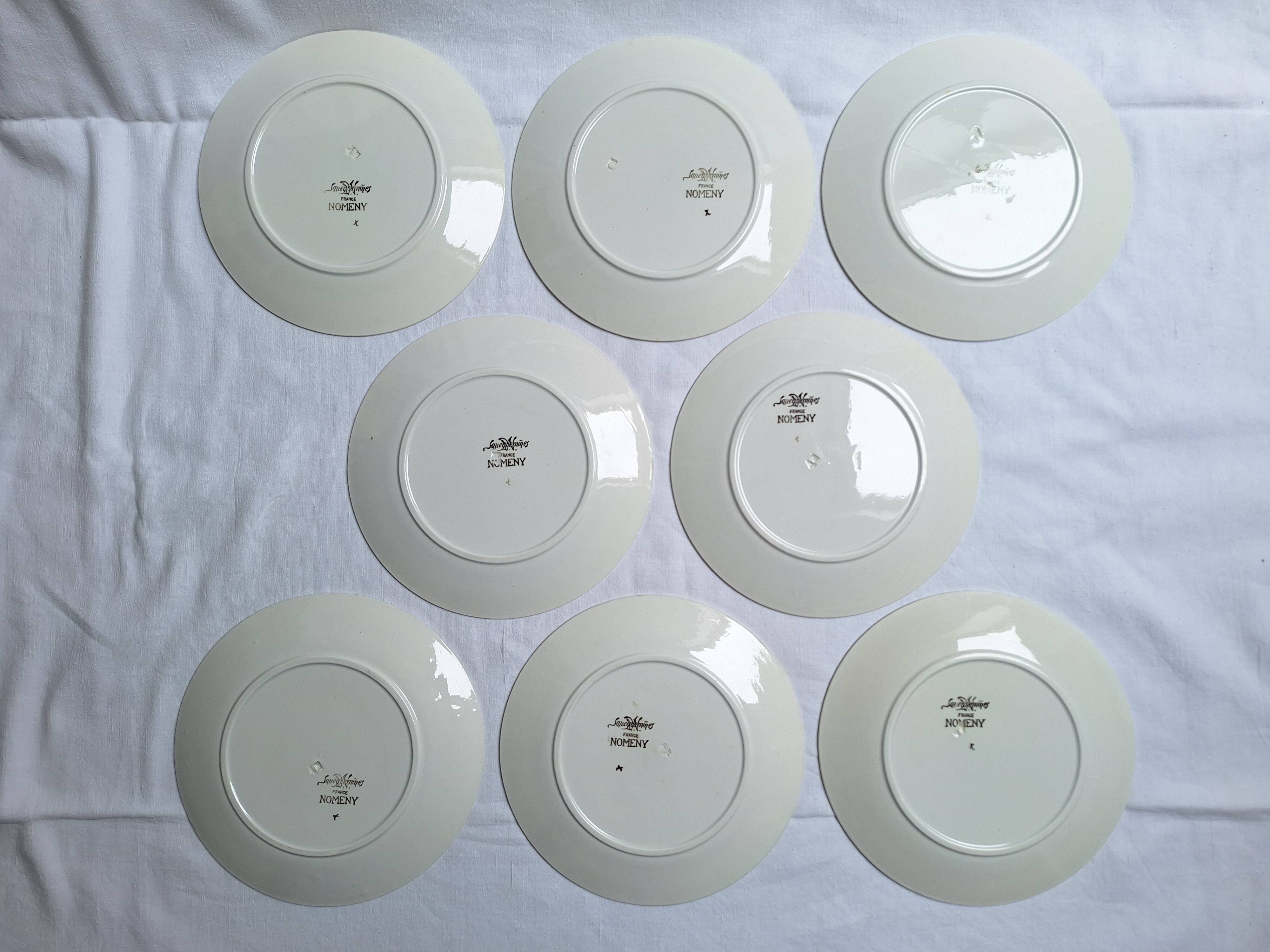 Flat plates Sarreguemines model Nomeny