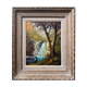 Tableau "Pêcheur en bord de cascade" HST signée L. Gerny & cadre