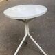 White round tripod bistro table in steel 60cm