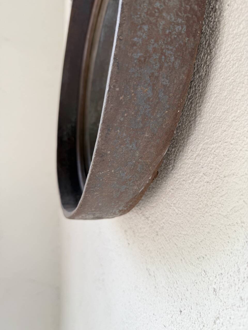 Brutalist mirror with metal chain from the 50s