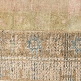 Vintage Brown Beige Turkish Vintage Runner Rug, 67x254Cm