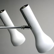 Pair of clamp spotlights by Dieter Waeckerlin, Swiss modernist design from the 1960s.